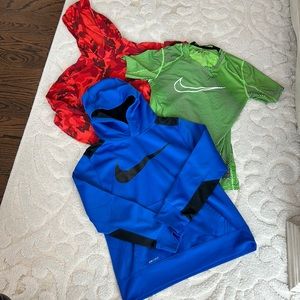 Three boys Nike tops all size large in good used condition